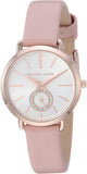 Buy Shop Michael Kors Petite Portia Silver Dial Pink Rubber Strap Watch For Women - MK2735 USA Online