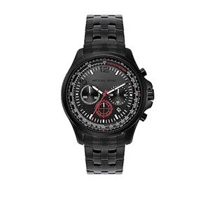 Buy Shop Michael Kors Pilot Chronograph Black Dial Black Steel Strap Watch For Men - MK9127 USA Online