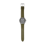 Buy Shop Michael Kors Pilot Chronograph Grey Dial Grey Leather Strap Watch for Men - MK9129 USA Online