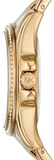 Buy Shop Michael Kors Mini Pilot Quartz Gold Dial Gold Steel Strap Watch For Women - MK7366 USA Online