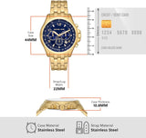 Buy Shop Michael Kors Pilot Quartz Blue Dial Gold Steel Strap Watch For Men - MK9125 USA Online