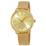 Buy Shop Michael Kors Portia Gold Dial Gold Mesh Bracelet Watch for Women - MK3844 USA Online