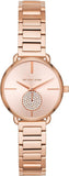 Buy Shop Michael Kors Portia Analog Quartz Rose Gold Dial Rose Gold Steel Strap Watch For Women - MK3839 USA Online