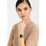 Buy Shop Michael Kors Portia Black Dial Gold Steel Strap Watch for Women - MK3788 USA Online