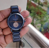 Buy Shop Michael Kors Portia Blue Dial Blue Stainless Steel Strap Watch for Women - MK3680 USA Online