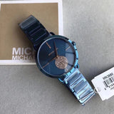 Buy Shop Michael Kors Portia Blue Dial Blue Stainless Steel Strap Watch for Women - MK3680 USA Online
