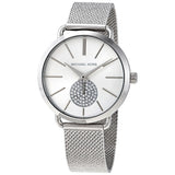 Buy Shop Michael Kors Portia Silver Dial Silver Mesh Bracelet Watch for Women - MK3843 USA Online