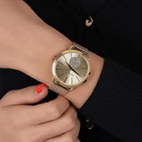 Buy Shop Michael Kors Portia Gold Dial Gold Mesh Bracelet Watch for Women - MK3844 USA Online
