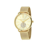 Buy Shop Michael Kors Portia Gold Dial Gold Mesh Bracelet Watch for Women - MK3844 USA Online