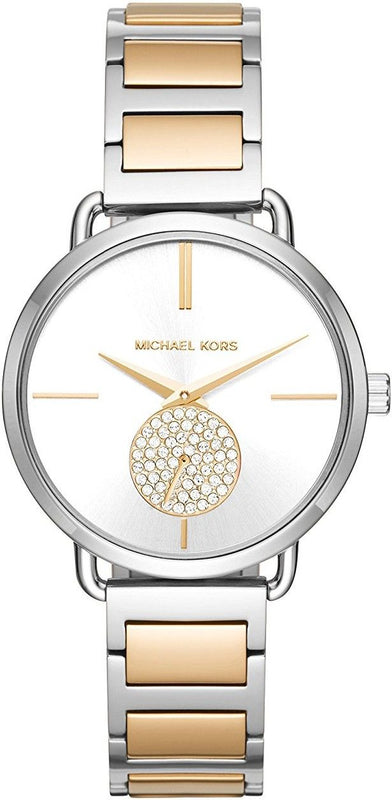 Buy Shop Michael Kors Silver Dial Two Tone Steel Strap Watch for Women - MK3679 USA Online