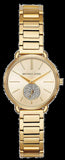 Buy Shop Michael Kors Portia Quartz Gold Dial Gold Steel Strap Watch For Women - MK3838 USA Online