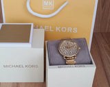 Buy Shop Michael Kors Portia Quartz Gold Dial Gold Steel Strap Watch For Women - MK3886 USA Online