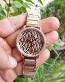 Buy Shop Michael Kors Portia Quartz Gold Dial Gold Steel Strap Watch For Women - MK3886 USA Online