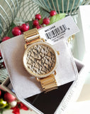 Buy Shop Michael Kors Portia Quartz Gold Dial Gold Steel Strap Watch For Women - MK3886 USA Online