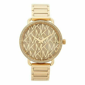 Buy Shop Michael Kors Portia Quartz Gold Dial Gold Steel Strap Watch For Women - MK3886 USA Online