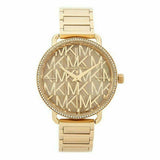 Buy Shop Michael Kors Portia Quartz Gold Dial Gold Steel Strap Watch For Women - MK3886 USA Online