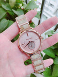 Buy Shop Michael Kors Portia Quartz Rose Gold Dial Rose Gold Steel Strap Watch For Women - MK3678 USA Online