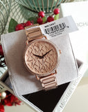 Buy Shop Michael Kors Portia Quartz Silver Dial Rose Gold Steel Strap Watch For Women - MK3887 USA Online