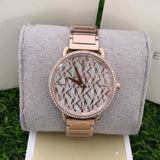 Buy Shop Michael Kors Portia Quartz Silver Dial Rose Gold Steel Strap Watch For Women - MK3887 USA Online