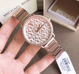 Buy Shop Michael Kors Portia Quartz Silver Dial Rose Gold Steel Strap Watch For Women - MK3887 USA Online