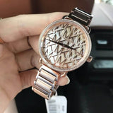 Buy Shop Michael Kors Portia Quartz Silver Dial Rose Gold Steel Strap Watch For Women - MK3887 USA Online