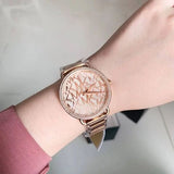 Buy Shop Michael Kors Portia Quartz Silver Dial Rose Gold Steel Strap Watch For Women - MK3887 USA Online