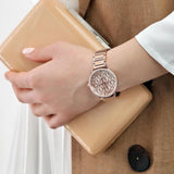 Buy Shop Michael Kors Portia Quartz Silver Dial Rose Gold Steel Strap Watch For Women - MK3887 USA Online