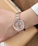 Buy Shop Michael Kors Portia Quartz Silver Dial Rose Gold Steel Strap Watch For Women - MK3887 USA Online