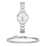 Buy Shop Michael Kors Portia Quartz Silver Dial Silver Steel Strap Watch For Women - MK3837 USA Online