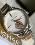 Buy Shop Michael Kors Portia Quartz Silver Dial Two Tone Steel Strap Watch For Women - MK3709 USA Online