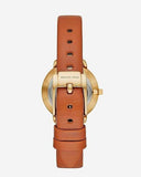 Buy Shop Michael Kors Portia Quartz White Dial Brown Leather Strap Watch For Women - MK2734 USA Online