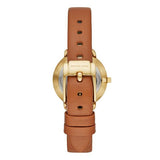 Buy Shop Michael Kors Portia Quartz White Dial Brown Leather Strap Watch For Women - MK2734 USA Online