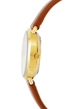 Buy Shop Michael Kors Portia Quartz White Dial Brown Leather Strap Watch For Women - MK2734 USA Online