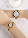 Buy Shop Michael Kors Portia Quartz White Dial Gold Steel Strap Watch for Women - MK3840 USA Online