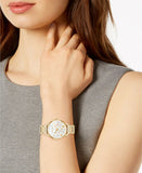 Buy Shop Michael Kors Portia Quartz White Dial Gold Steel Strap Watch for Women - MK3840 USA Online