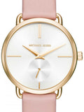Buy Shop Michael Kors Portia Quartz White Dial Pink Leather Strap Watch For Women - MK2659 USA Online