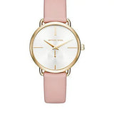 Buy Shop Michael Kors Portia Quartz White Dial Pink Leather Strap Watch For Women - MK2659 USA Online