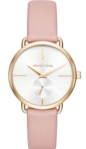 Buy Shop Michael Kors Portia Quartz White Dial Pink Leather Strap Watch For Women - MK2659 USA Online