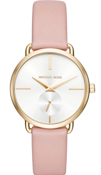 Buy Shop Michael Kors Portia Quartz White Dial Pink Leather Strap Watch For Women - MK2659 USA Online