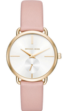 Buy Shop Michael Kors Portia Quartz White Dial Pink Leather Strap Watch For Women - MK2659 USA Online
