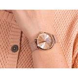 Buy Shop Michael Kors Portia Rose Gold Dial Rose Gold Mesh Bracelet Watch for Women - MK3845 USA Online