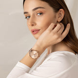 Buy Shop Michael Kors Portia Rose Gold Dial Rose Gold Mesh Bracelet Watch for Women - MK3845 USA Online