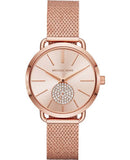 Buy Shop Michael Kors Portia Rose Gold Dial Rose Gold Mesh Bracelet Watch for Women - MK3845 USA Online