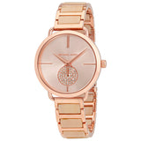 Buy Shop Michael Kors Portia Quartz Rose Gold Dial Rose Gold Steel Strap Watch For Women - MK3678 USA Online
