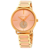 Buy Shop Michael Kors Portia Rose Gold Dial Two Tone Steel Strap Watch for Women - MK3706 USA Online