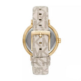 Buy Shop Michael Kors Pyper Analog Silver Dial White Leather Strap Watch for Women - MK2946 USA Online