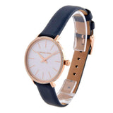 Buy Shop Michael Kors Pyper Analog White Dial Black Leather Strap Watch For Women - MK2804 USA Online