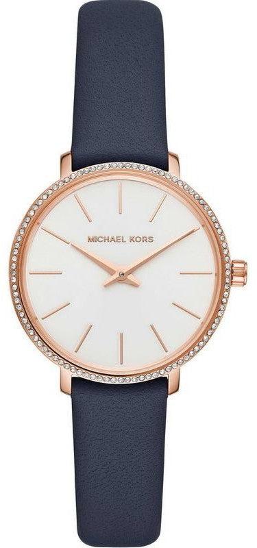 Buy Shop Michael Kors Pyper Analog White Dial Black Leather Strap Watch For Women - MK2804 USA Online