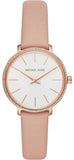 Buy Shop Michael Kors Pyper Analog White Dial Pink Leather Strap Watch For Women - MK2803 USA Online