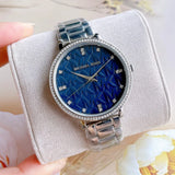 Buy Shop Michael Kors Pyper Blue Dial Silver Steel Strap Watch For Women - MK4671 USA Online